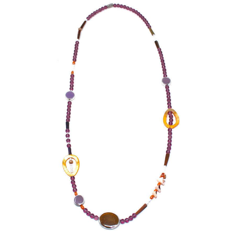 Astria Gypset Mauve Sun Baby - Labelle Ikeya Création Originale - Sautoir