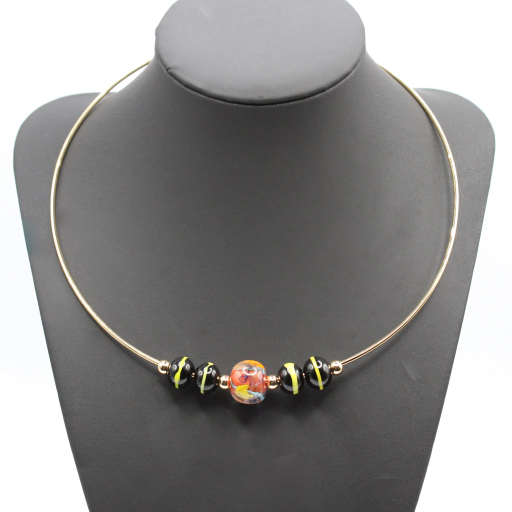 Scampi Oro Ras de cou Murano doré à l'or fin - Labelle Ikeya Création Originale - Ras de cou