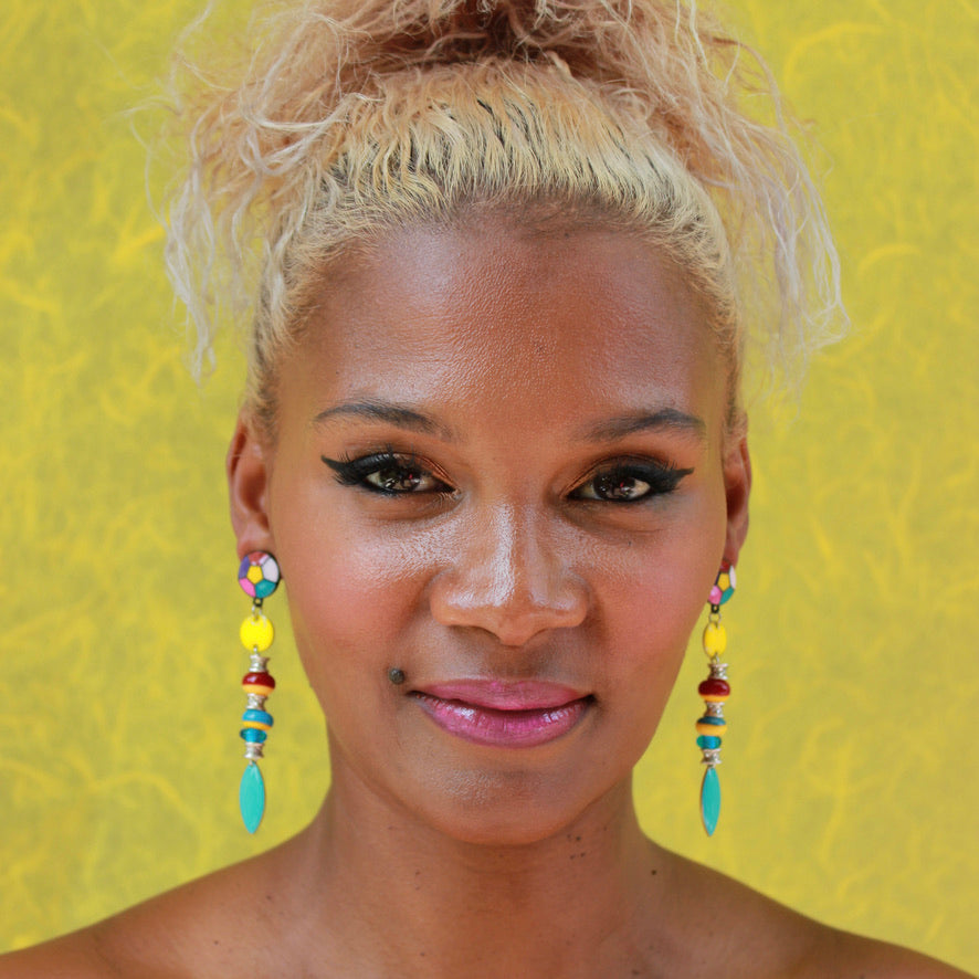 Léa Arlequin - Labelle Ikeya Création Originale - Boucles d'oreilles