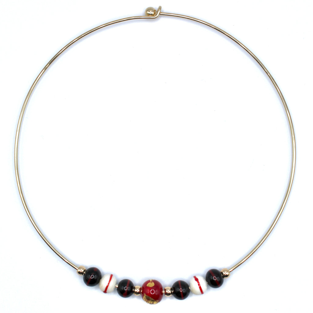 Carina Ras de cou Murano doré à l'or fin - Labelle Ikeya Création Originale - Ras de cou