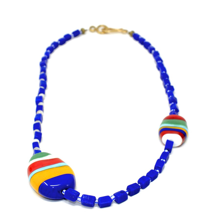 Color Collier Blue Bora Bayadère - Labelle Ikeya Création Originale - Collier