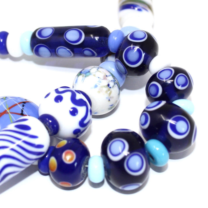 Harmonic Blues Prestige - Labelle Ikeya Création Originale - Collier