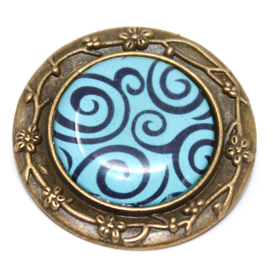 Broche Pin's Me Up Graphic Spirale - Labelle Ikeya Création Originale - Broches