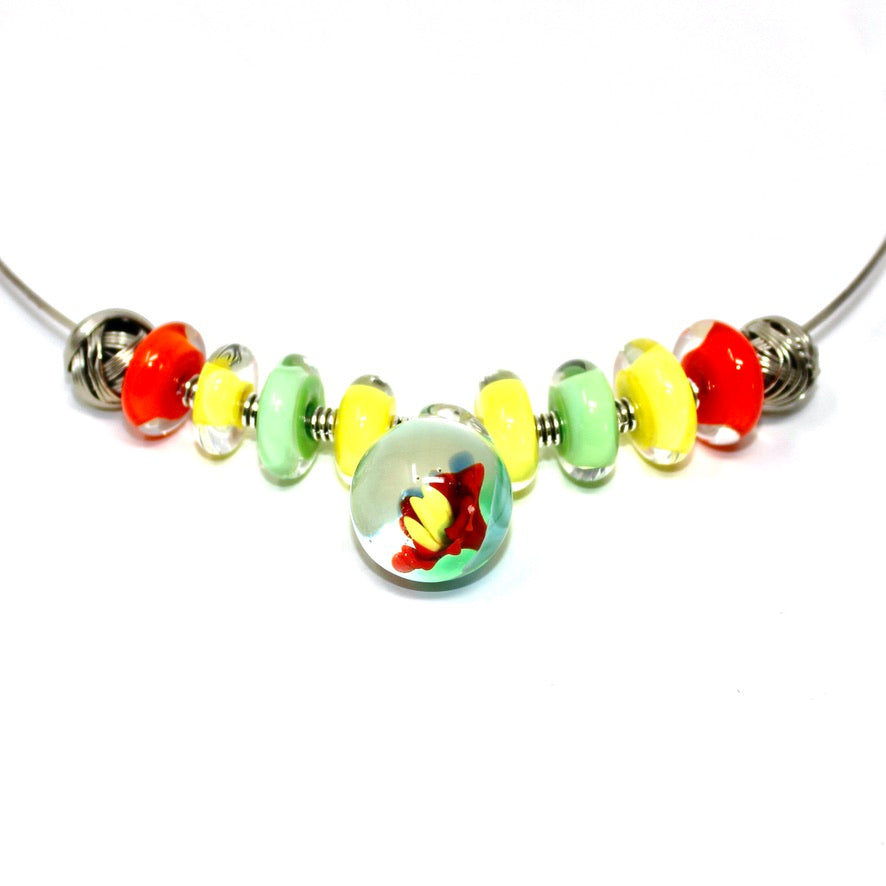 Le Cosmos en Murano - Labelle Ikeya Création Originale - Ras de cou