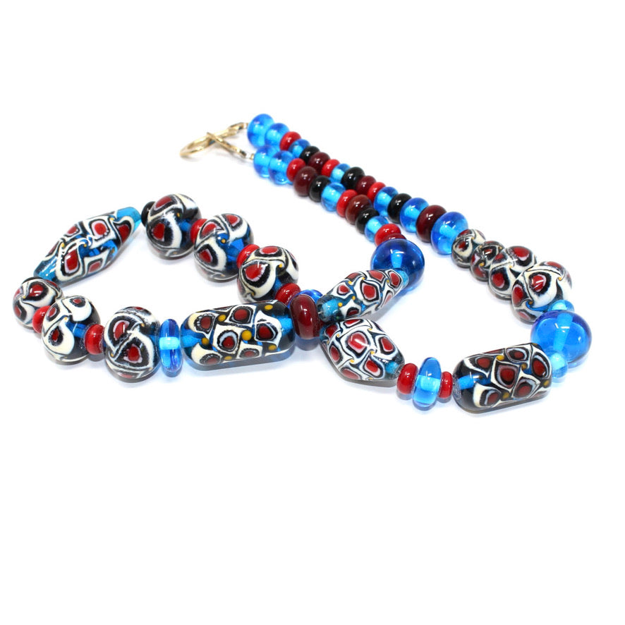 Blue Paon PuyLi Prestige - Labelle Ikeya Création Originale - Collier