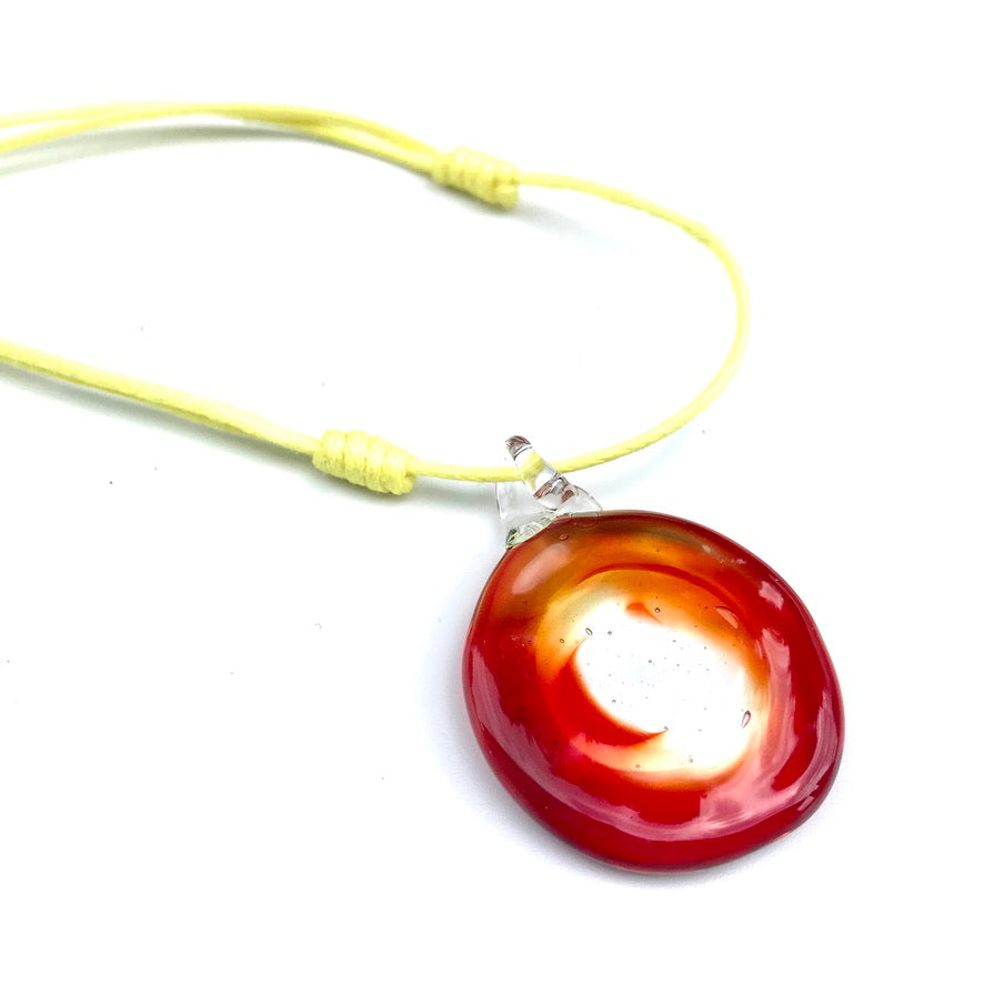 Sucettes Murano en Cordons d'été aux Senteurs Estivales - Labelle Ikeya Création Originale - Collier