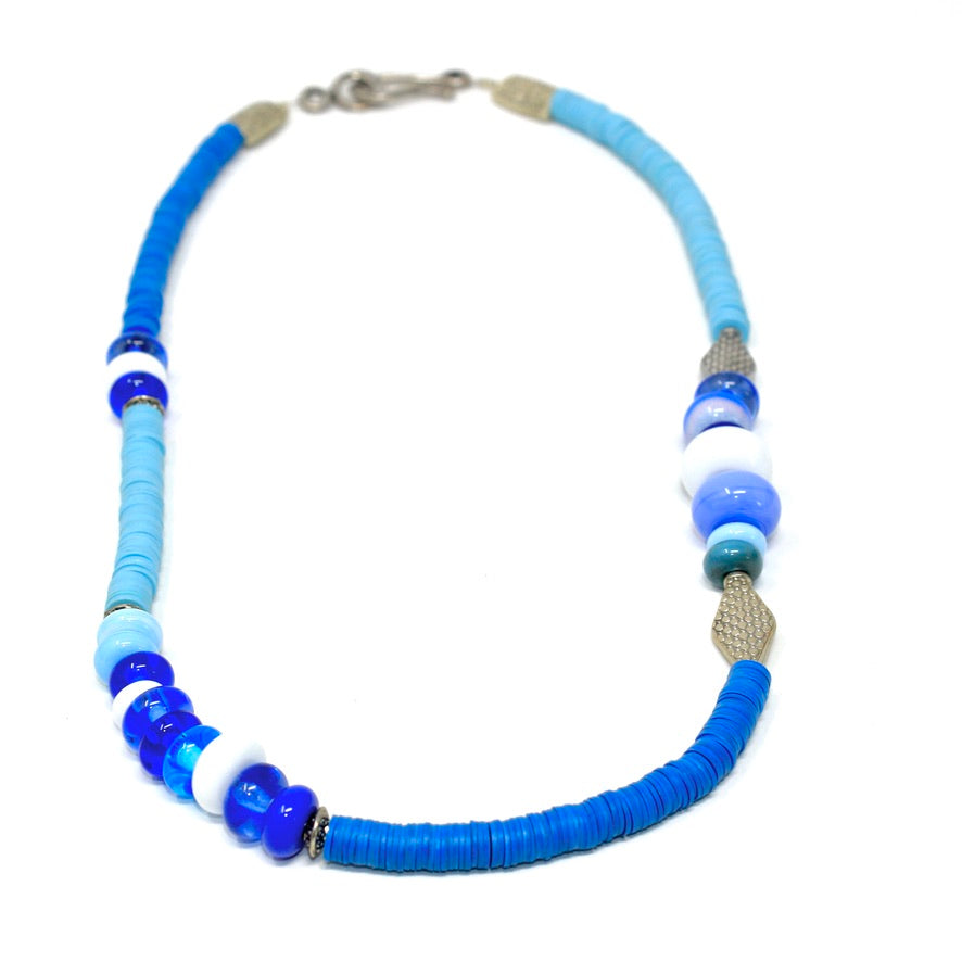 Heishi Beach Bay Miami Murano - Labelle Ikeya Création Originale - Collier