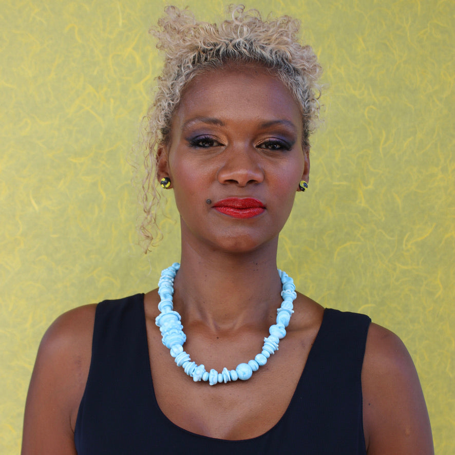 Paros Uni Vers L'Uni Bleu Ciel Prestige - Labelle Ikeya Création Originale - Collier