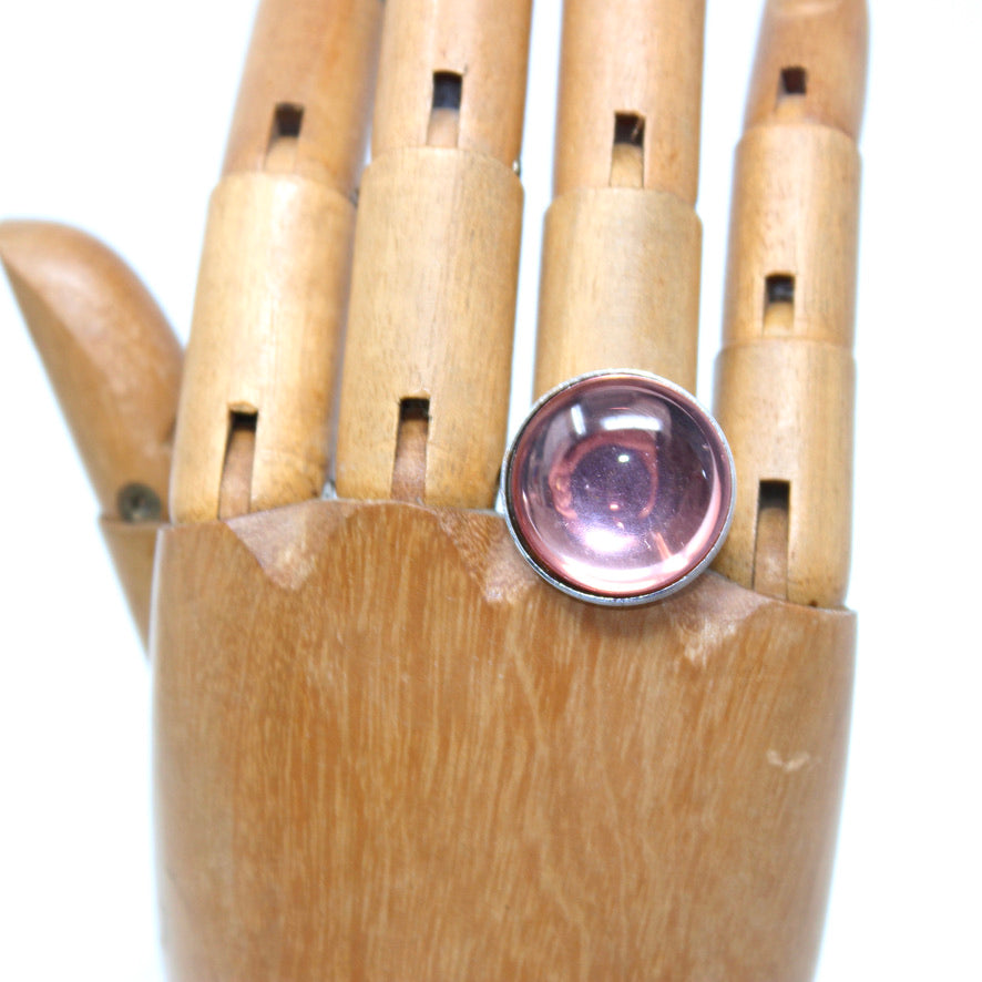 Bague Cristal de Bohème Rose Pink Transparente - Labelle Ikeya Création Originale - Parure