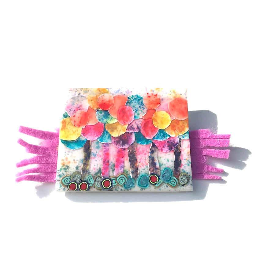 La Fleur dans la Forêt - Labelle Ikeya Création Originale - Broches