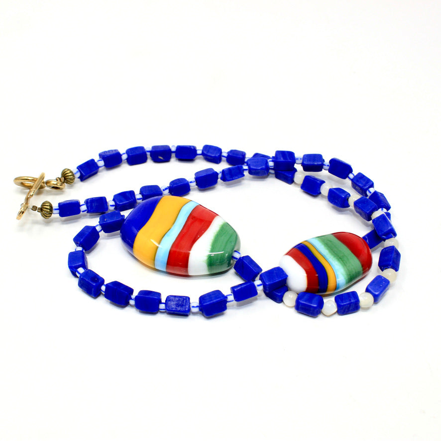 Color Collier Blue Bora Bayadère - Labelle Ikeya Création Originale - Collier