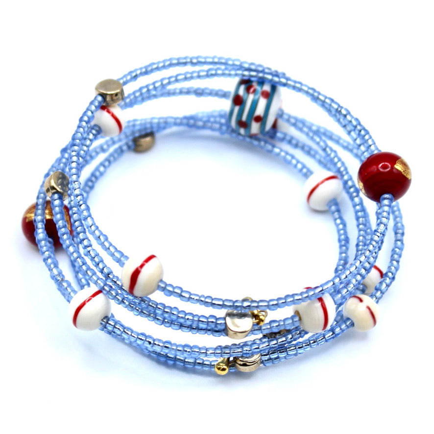 Passionata Salsa Manchette Murano à la feuille d'or - Labelle Ikeya Création Originale - Bracelets