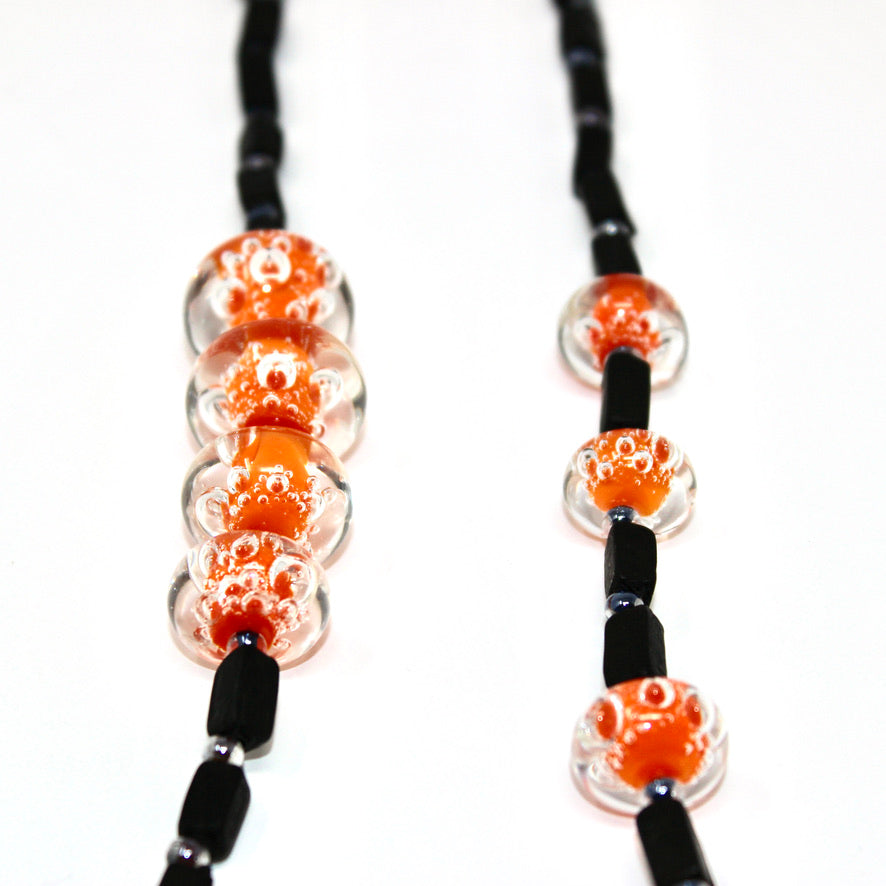 Orange Pep's Sautoir Murano - Labelle Ikeya Création Originale - Collier