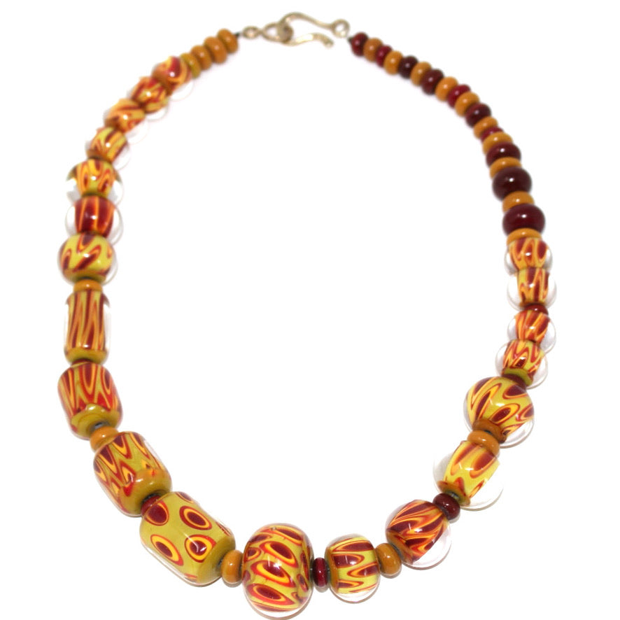 Panthère Sauvage Collier Murano Prestige - Labelle Ikeya Création Originale - Collier