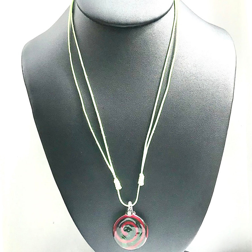 Sucettes Murano en Cordons d'été aux Senteurs Estivales - Labelle Ikeya Création Originale - Collier