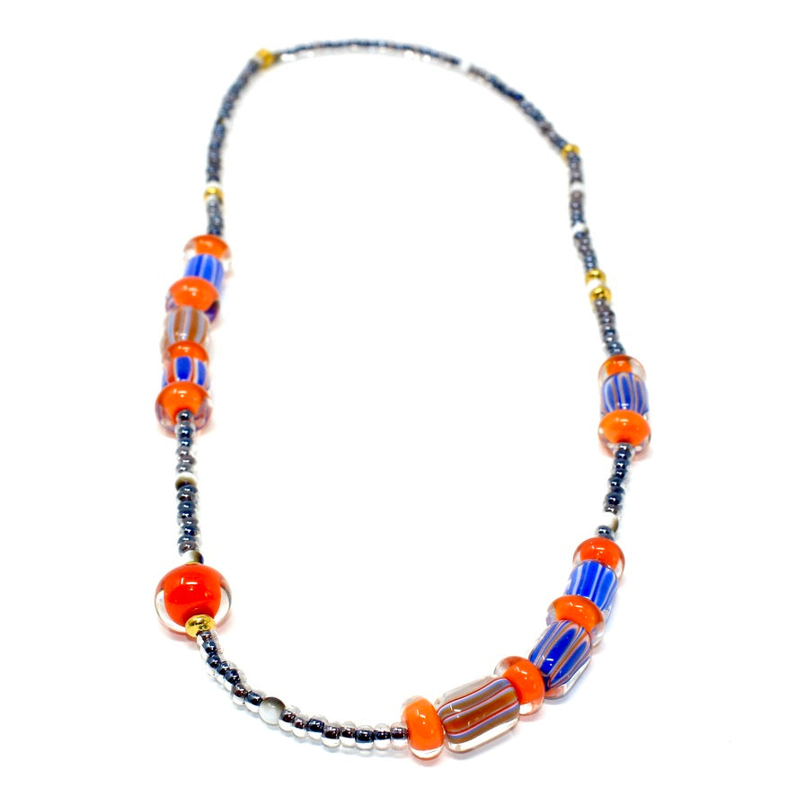 Orange Cool Sautoir - Labelle Ikeya Création Originale - Collier