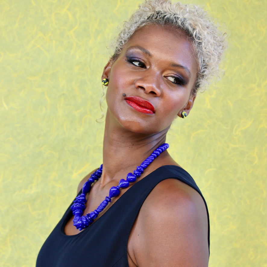 Égée Uni Vers L'Uni Bleu Roy Prestige - Labelle Ikeya Création Originale - Collier