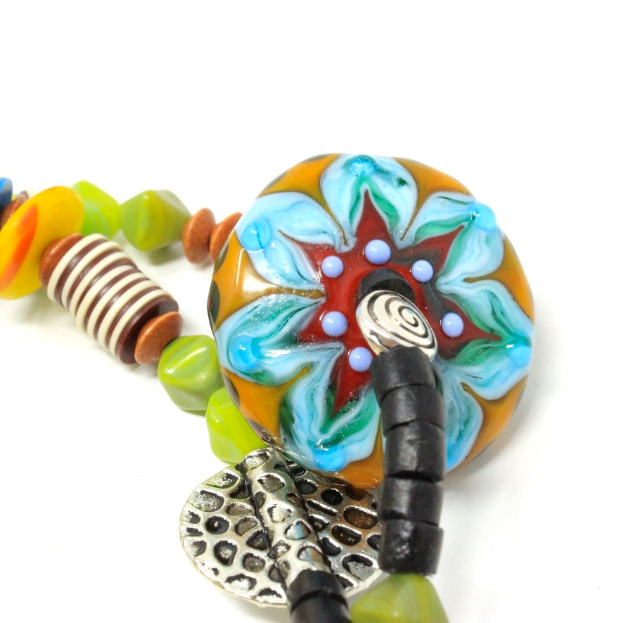 Ethnic Zamba Sautoir Murano Heishi - Labelle Ikeya Création Originale - Collier