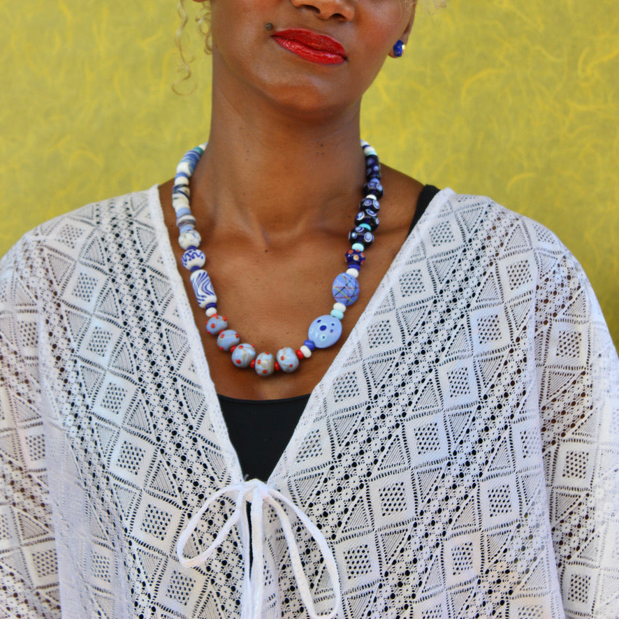 Harmonic Blues Prestige - Labelle Ikeya Création Originale - Collier