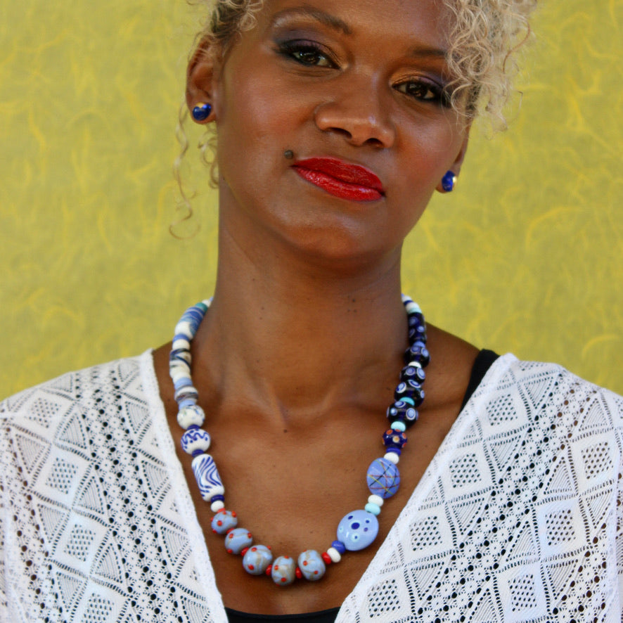 Harmonic Blues Prestige - Labelle Ikeya Création Originale - Collier