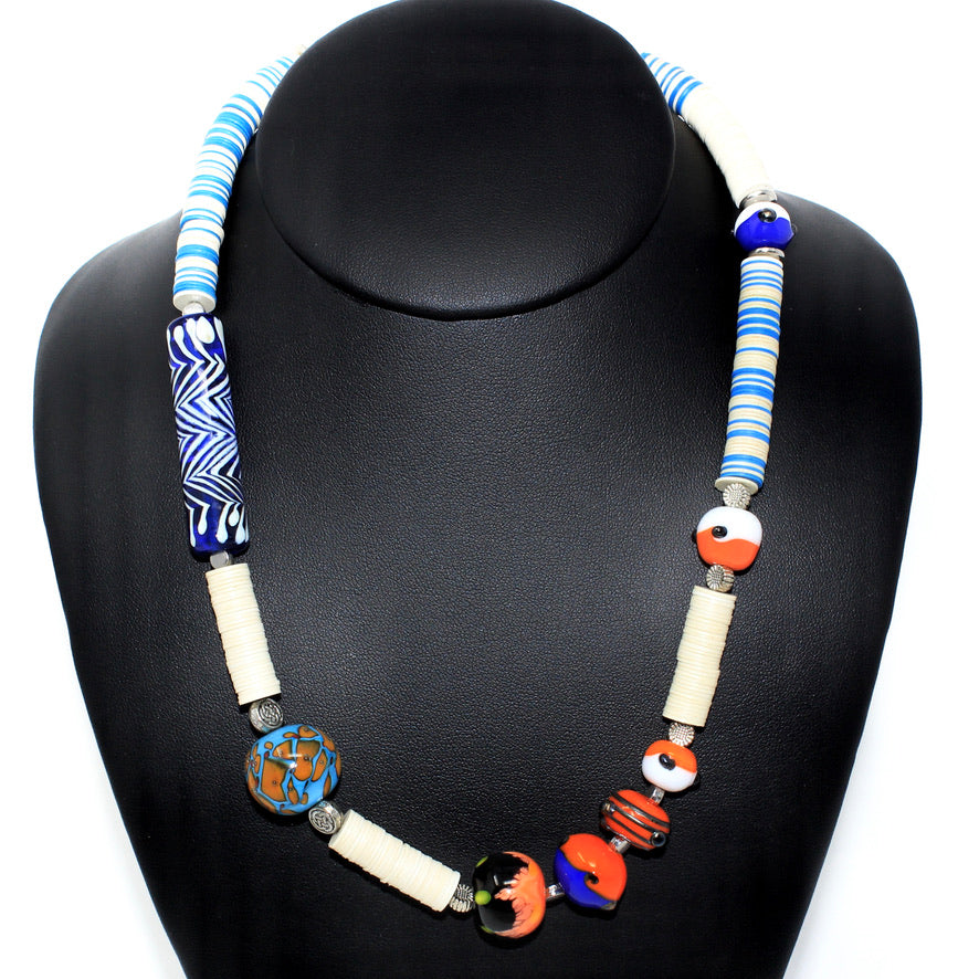 Mara Aqua Tenta Murano - Labelle Ikeya Création Originale - Collier