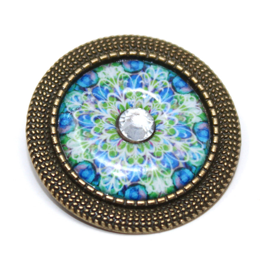 Broche Pin's Me Up Mandala Hoho - Labelle Ikeya Création Originale - Broches