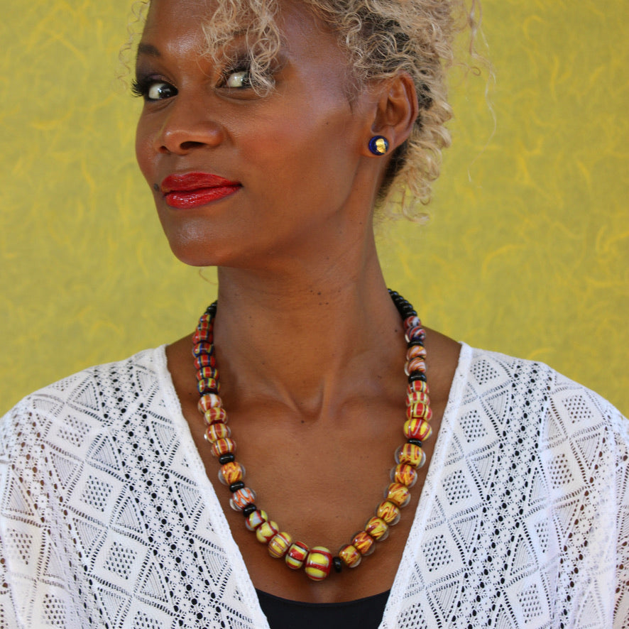 Tempera Baya Murano Prestige - Labelle Ikeya Création Originale - Collier