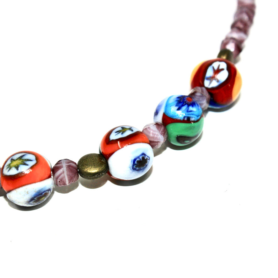 Collier Murines Murano Violettes - Labelle Ikeya Création Originale - Collier