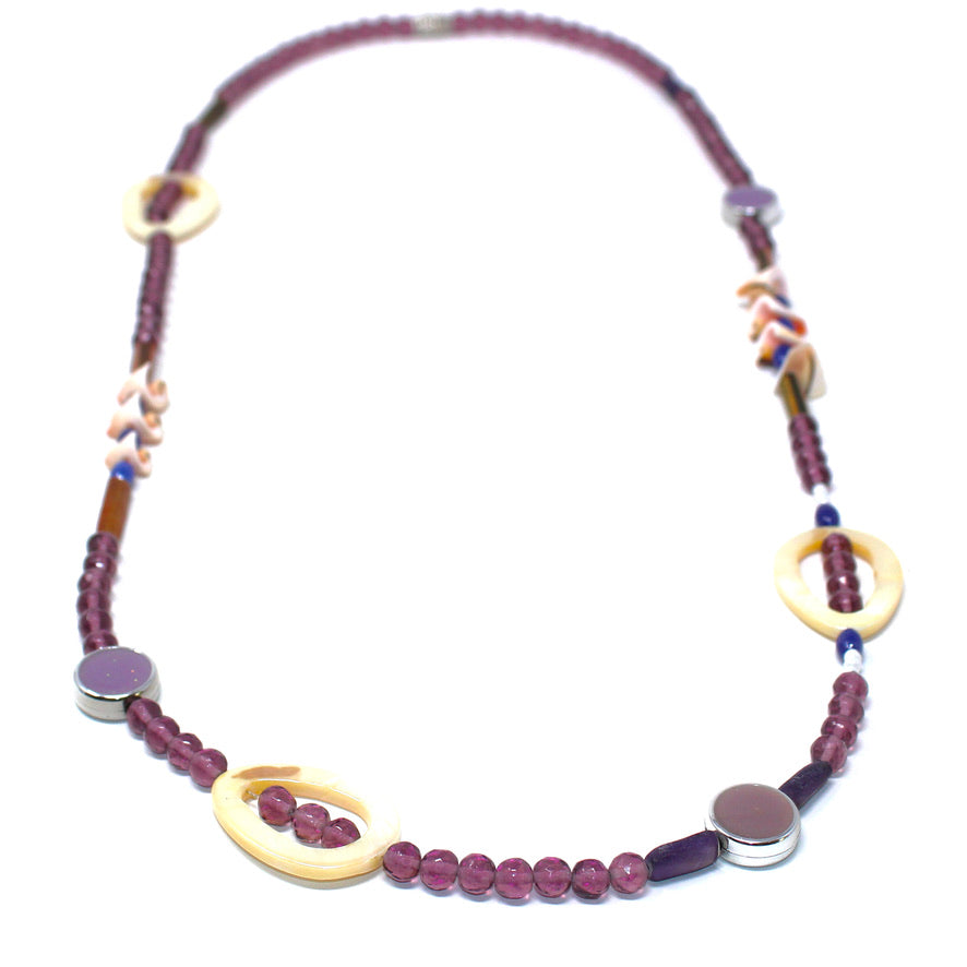 Astria Gypset Mauve & Co - Labelle Ikeya Création Originale - Sautoir