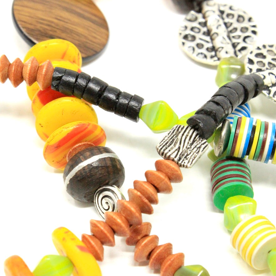 Ethnic Zamba Sautoir Murano Heishi - Labelle Ikeya Création Originale - Collier
