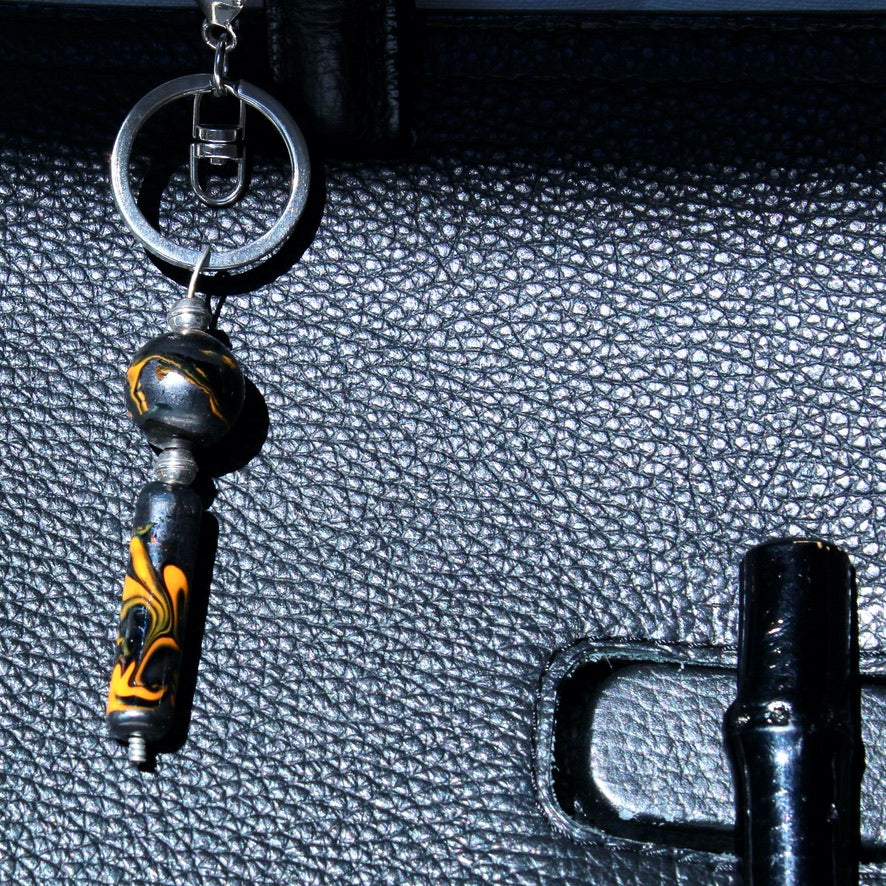 Métalico Duo Tuba - Labelle Ikeya Création Originale - Porte Clefs Murano