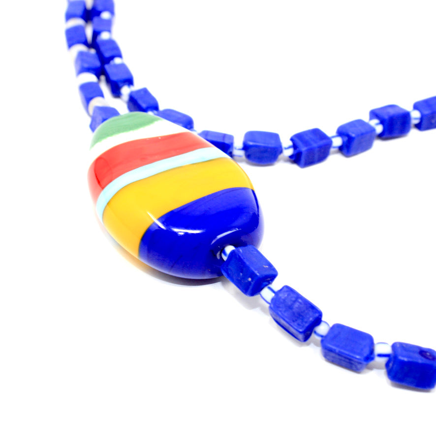 Color Collier Blue Bora Bayadère - Labelle Ikeya Création Originale - Collier