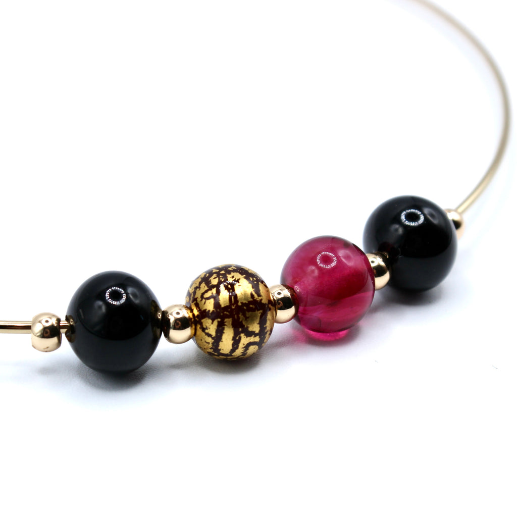 Venatici Oro Ras de cou Murano doré à l'or fin - Labelle Ikeya Création Originale - Ras de cou