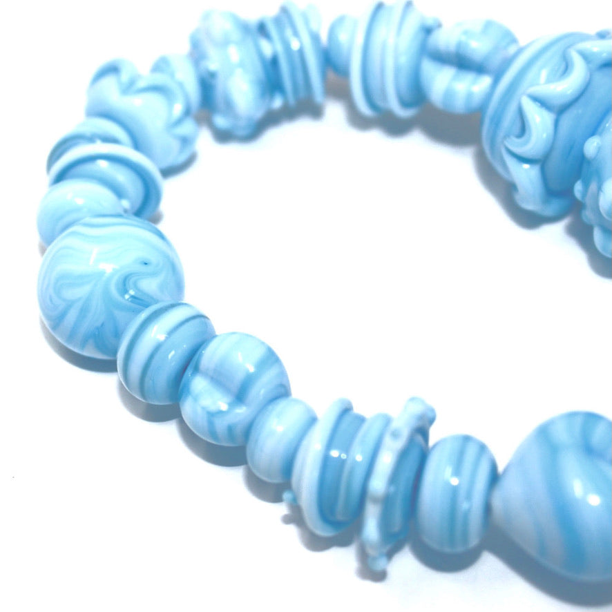 Paros Uni Vers L'Uni Bleu Ciel Prestige - Labelle Ikeya Création Originale - Collier