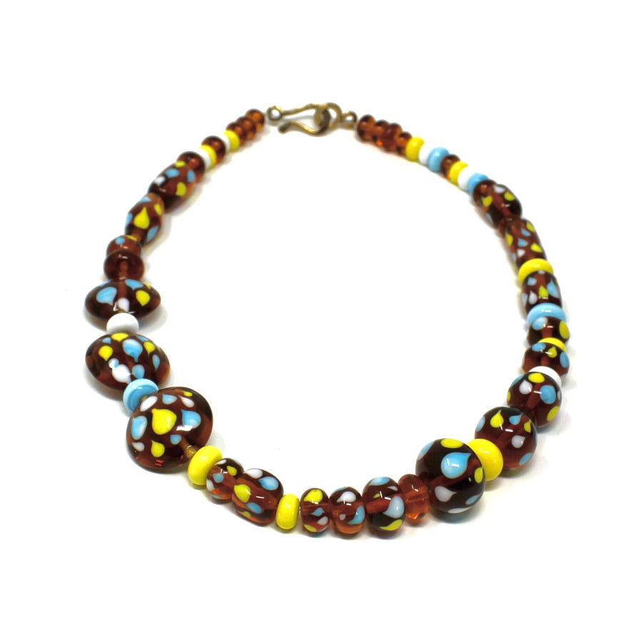 Craspedias Ambre Fleuri - Labelle Ikeya Création Originale - Collier