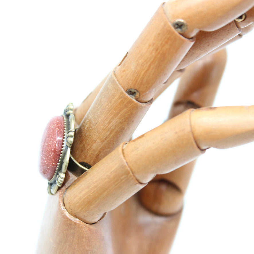 Bague Minérale Gold Stone - Labelle Ikeya Création Originale - Bague