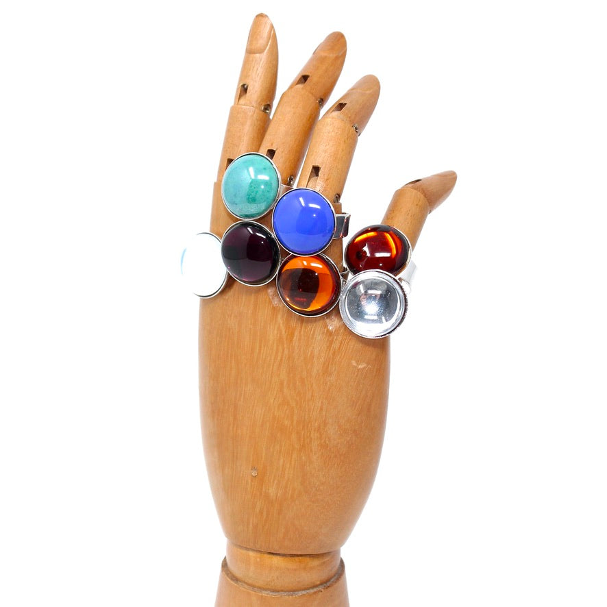 Bague Cristal de Bohème Orange Transparent - Labelle Ikeya Création Originale - Parure