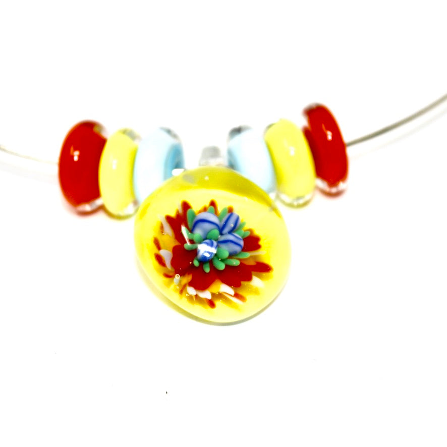 Carthame Murano - Labelle Ikeya Création Originale - Ras de cou