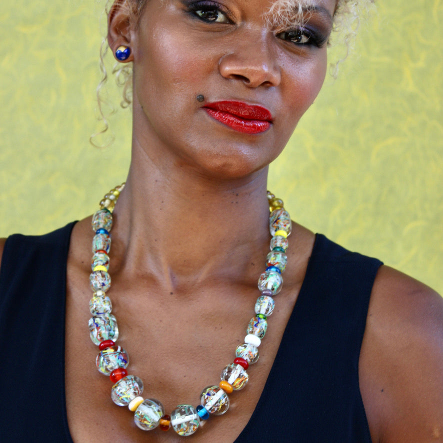 Murano Cristal Color Prestige - Labelle Ikeya Création Originale - Collier