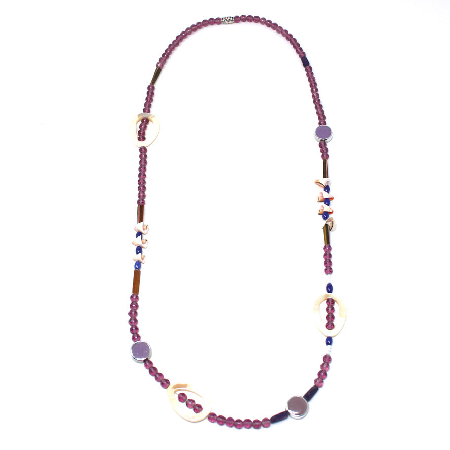 Astria Gypset Mauve & Co - Labelle Ikeya Création Originale - Sautoir