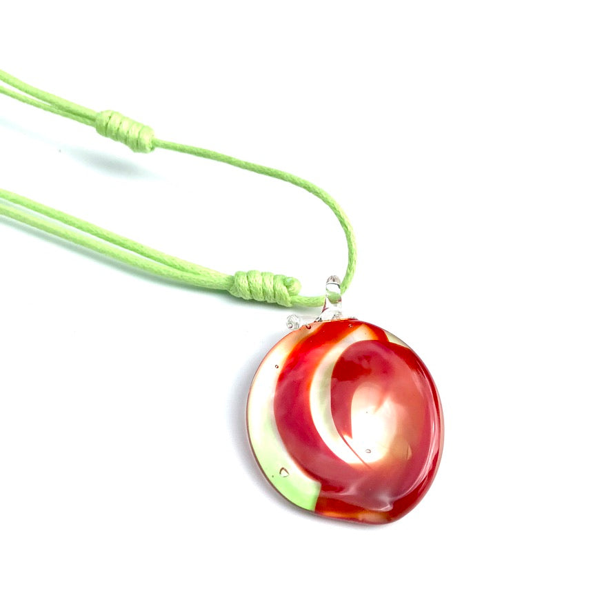 Sucettes Murano en Cordons d'été aux Senteurs Estivales - Labelle Ikeya Création Originale - Collier